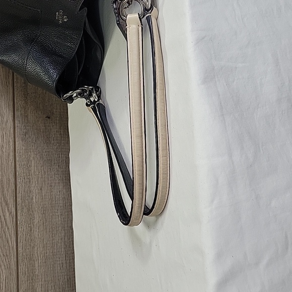 Coach Exotic Lexy Snake Black Pebble Leather Shoulder Bag F57505 - Picture 4 of 13